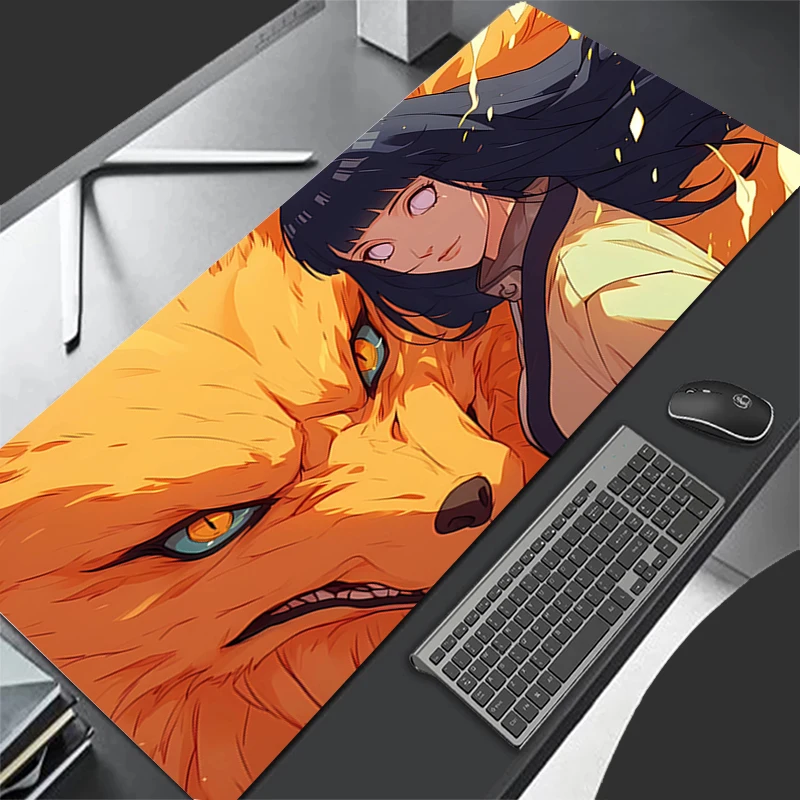 

Extra Large Gaming Mouse Pad naruto Hyuuga Hinata Computer Gamer Laptop Keyboard Carpet Mouse Mat Non-Slip Rubber Table Rug