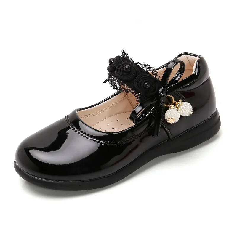 Kids Black Soft Sole Shoes 2