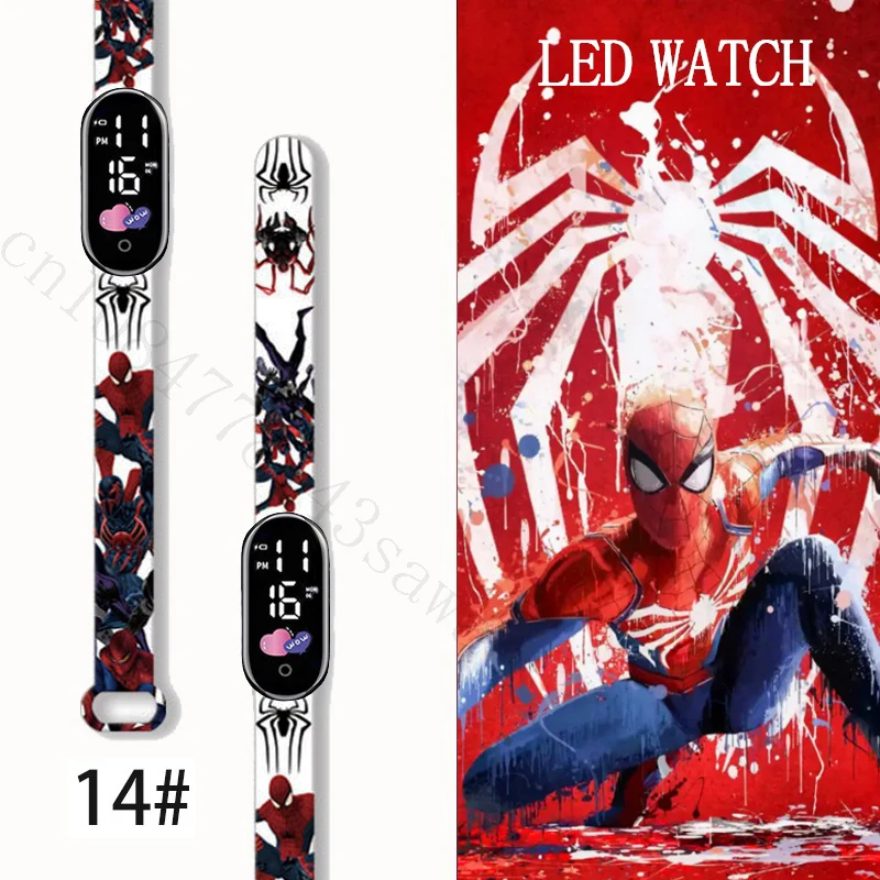 

MINISO Spiderman Kid's Watches Men Sport Wristband Bracelet Waterproof Children Digital Watch Boys LED Clock Gift