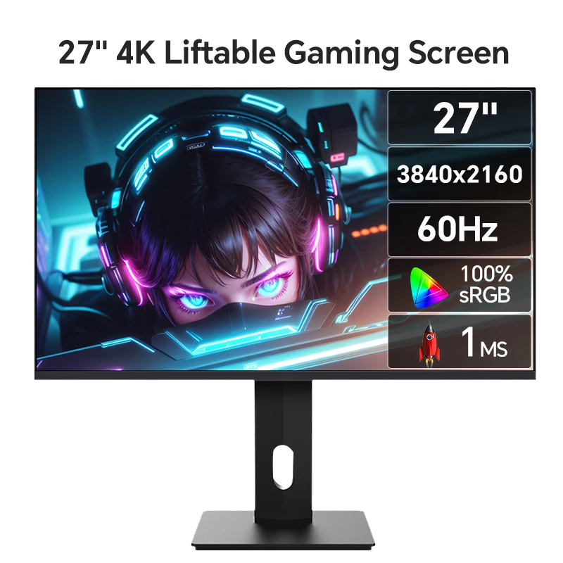 Anmite 27 IPS 4K Monitor Ps4 LCD Computer Game High color gamut screen suitable for graphic designers