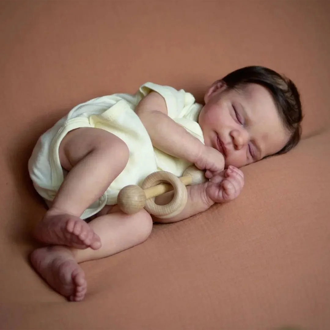 19inch Pascale Already Painted Finished Sleeping Reborn Doll Lifelike Soft Touch With Visible Veins Hand Rooted Hair