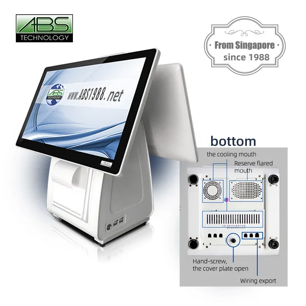 ATV&UTVHot Selling ABS ABS 6000 Dual Screen Windows J 1900 1920x1080 POS Terminal System Store Cash Register Connected System Hi