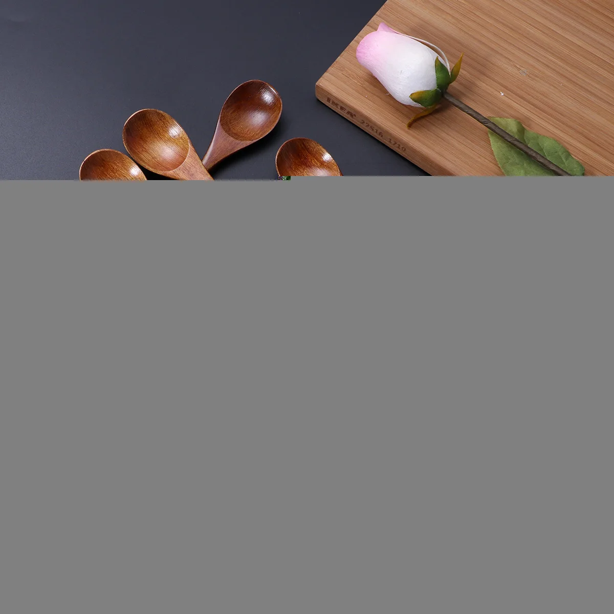 5Pcs Wood Tools Wood Spoons Easy Clean Kitchen Spoons Kitchen Tools Wooden Hot Soup Home Restaurant