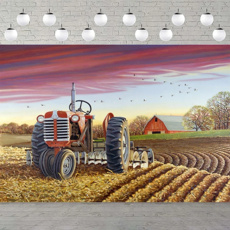 Agriculture Farming Background - Fotoğraf Arka Planı Yoğun Çiftlik Posteri