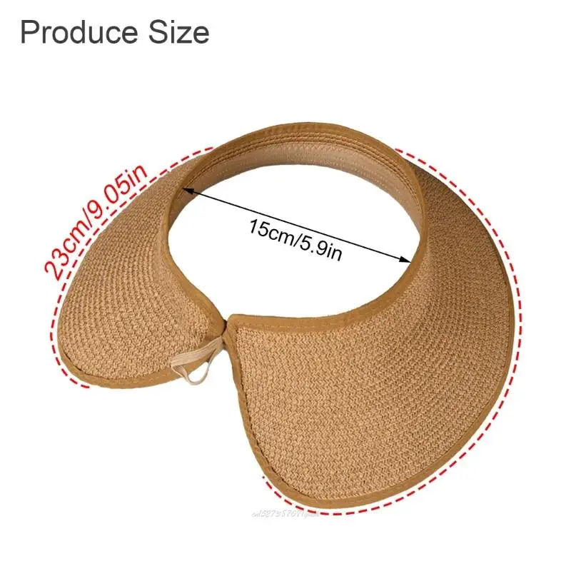 X5xa klassisch breit geknimmte Sonnenvisoren für Frauen, perfekt für Strandferien und Outdoor -Abenteuer