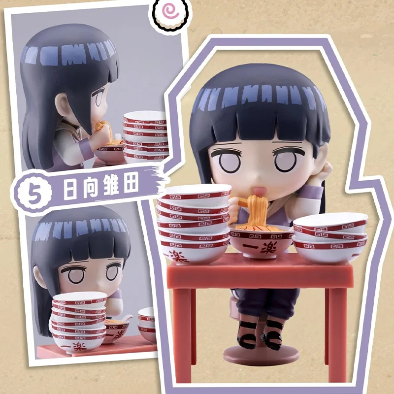 Naruto Ramen Series Blind Box Cartoon Uzumaki Naruto Mystery Box QVersion Desktop Ornament Anime Periferico Marchio congiunto ufficiale