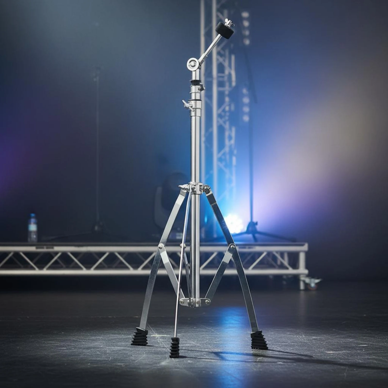 Adjustable Cymbal Stand Rust Resistant Hanging Cymbal Stand Music Gear Heavy Duty Tripod Base for Drummers, Studio, Rehearsal
