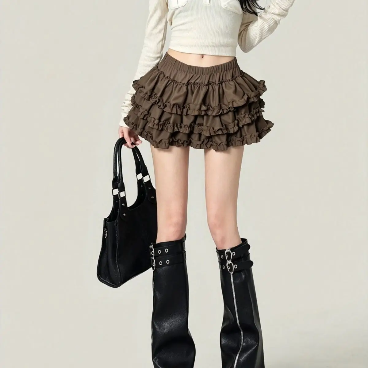 Kawaii Skirt Woman Clothes Punk Vintage Y2k 2000s Basics Sweet Harajuku Princess Gyaru Ball Gown Summer Himekaji Short Skirt Emo