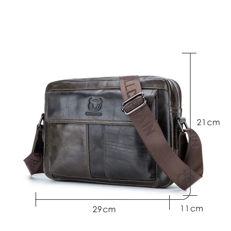 Men's Multi-function Large Capacity Casual Business Laptop Genuine Cow Leather Crossbody Shoulder Messenger Bags