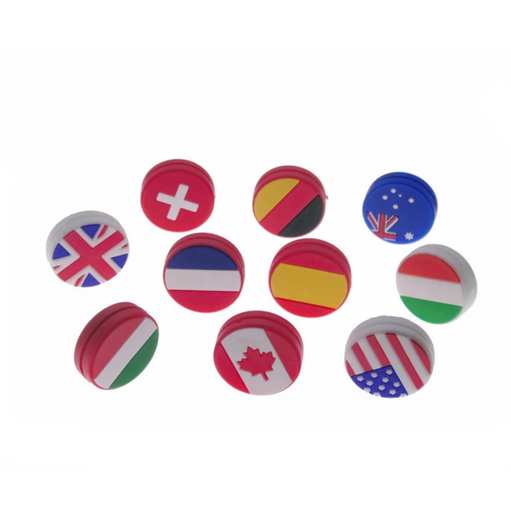 

4Pcs Silicone Tennis Racquet Vibration Dampeners Uk Flag Pattern Absorbers Reduce Shock Improve Performance Tennis Absorbers