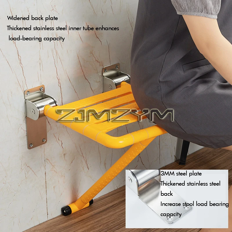 Wall-mounted Foldable Bathroom Stool, Shower Seat Chairs, Anti-Slip Toilet, Bath Stool for Elderly, Bathroom Furniture