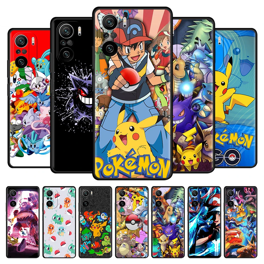 

Fundas Cases For Xiaomi Redmi Note 9S 11 9 10 8 Pro 9A 12 12S 13 9i Black Soft Phone Capas Pokemon Cartoon Cute