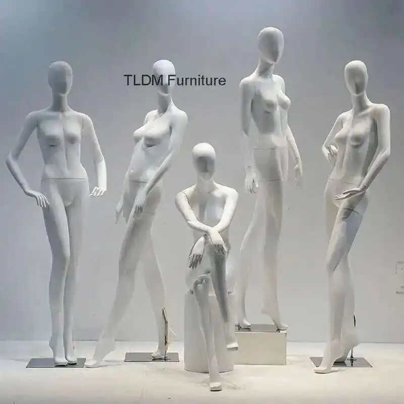 Nordic Full Body Women's Mannequins Fashion Clothing Store Wedding Dress Window Display Props Fake Human Body Female Model Stand