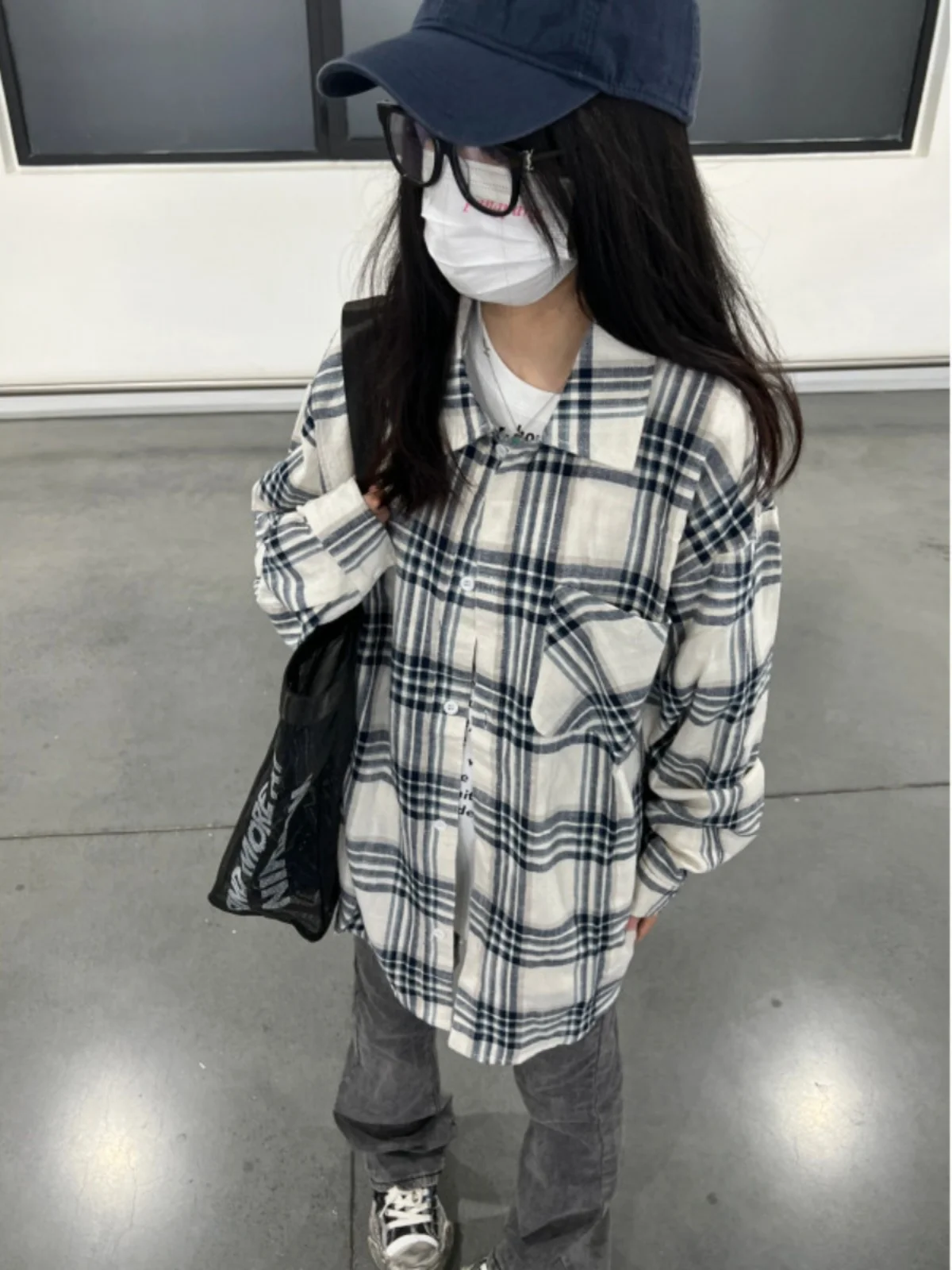 

Cleanfit Plaid Long Sve irt Men's American Retro Guangdong Puning ex Outerwear irt Youth Trend Autumn Season