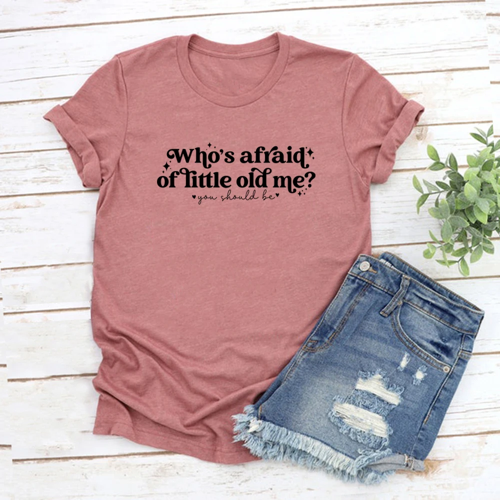 Who\'s Afraid of Little Old Me T Shirt Tortured Poets Department Women T-Shirt Short Sleeve TTPD New Album Tshirts Streetwear Top