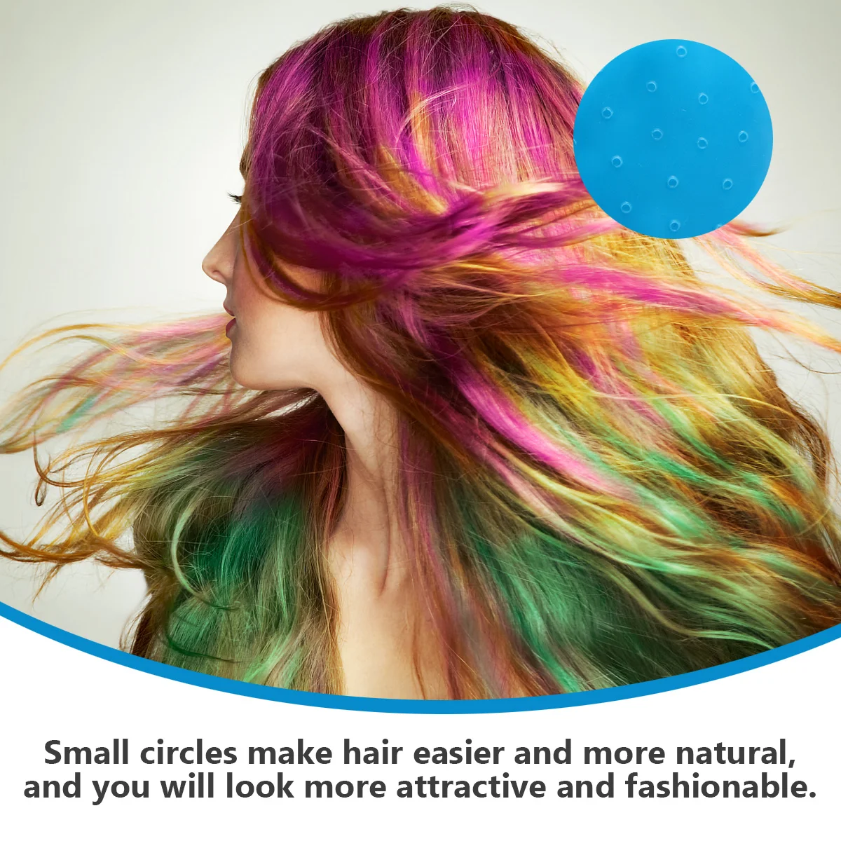 

Blue Silicone Hair Dye Cap Hair Coloring Hat Needle Tool for Salon Barber Professional Highlights Dyeing Color Tool