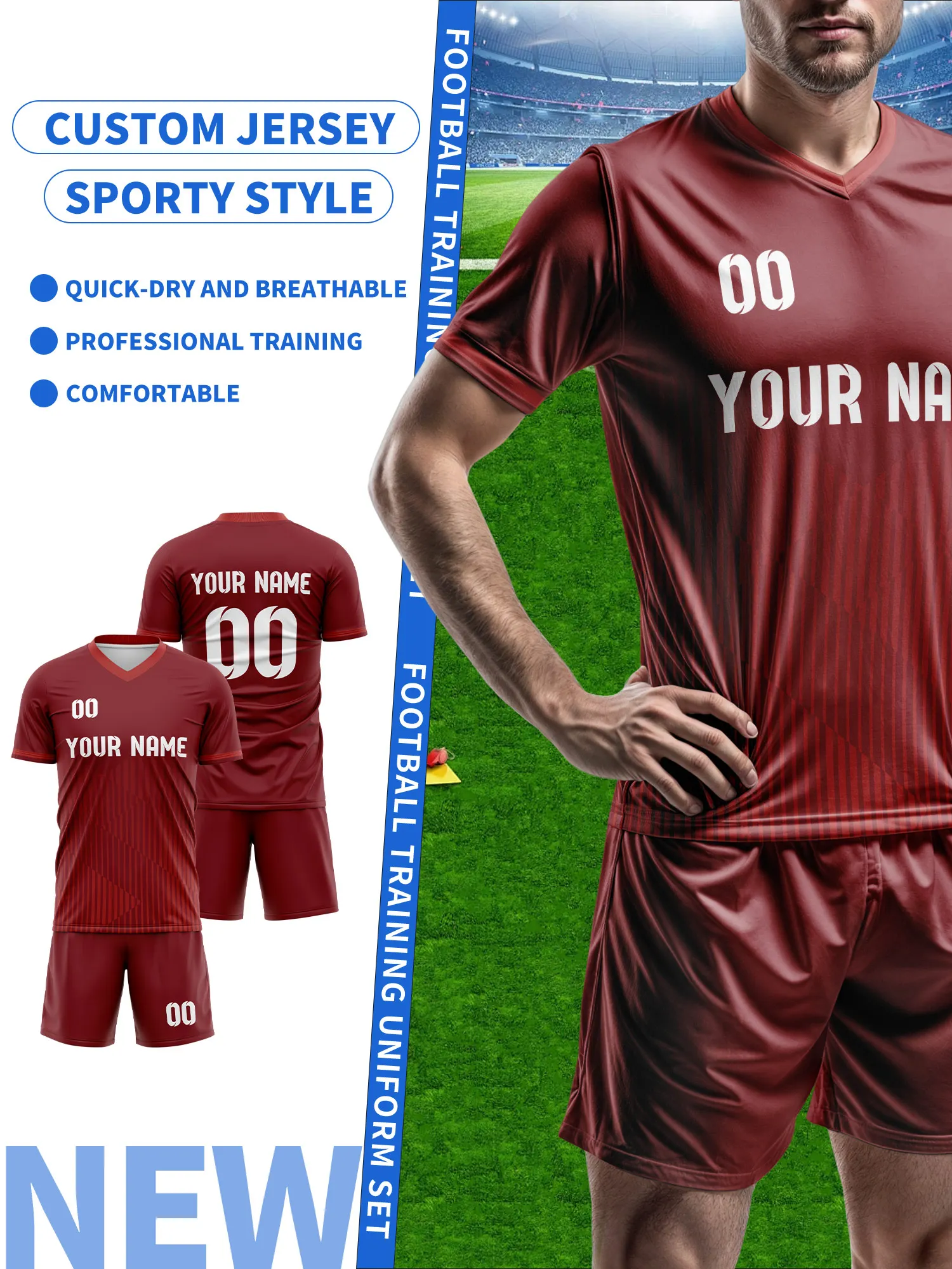 

Спортивные футболки с V-образным вырезом для мужчин и женщин 2026 года с индивидуальным именем и номером, быстросохнущие, модные, с технологией сублимации