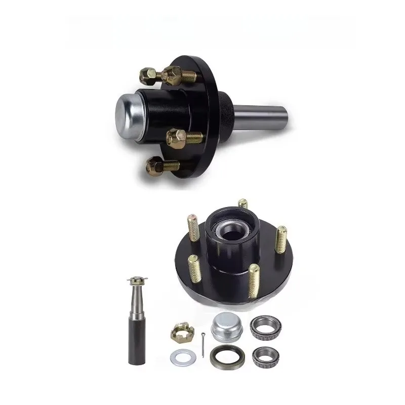 5 Hole 5-114.3 Trailer Hub Spindle Assembly, Replacement Accessory for RV, Camper and Yacht