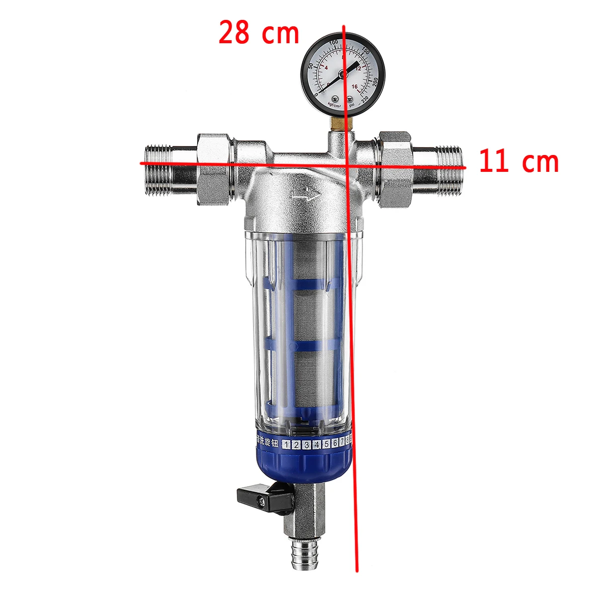 1\'\' To 3/4\'\' Pre-filter Central Whole House Large Flow Water Purifier Descaling Tap Water Household Water Purifier