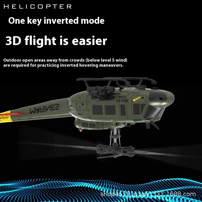 Hot Huey Uh-1 1:48 Six Channel Remote-Controlled Helicopter Fighter Jet Can Fly Backwards As A Model Aircraft Uav Boy Toys - Image 5
