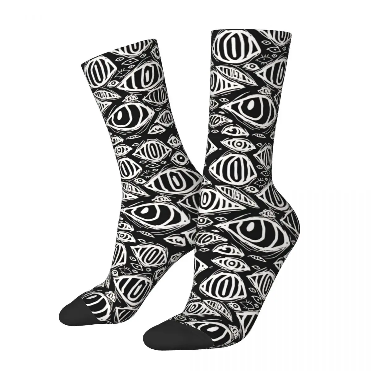 Funny Happy Sock for Men Watching Eyes Hip Hop Eye Pattern Quality Pattern Printed Crew Sock Casual Gift