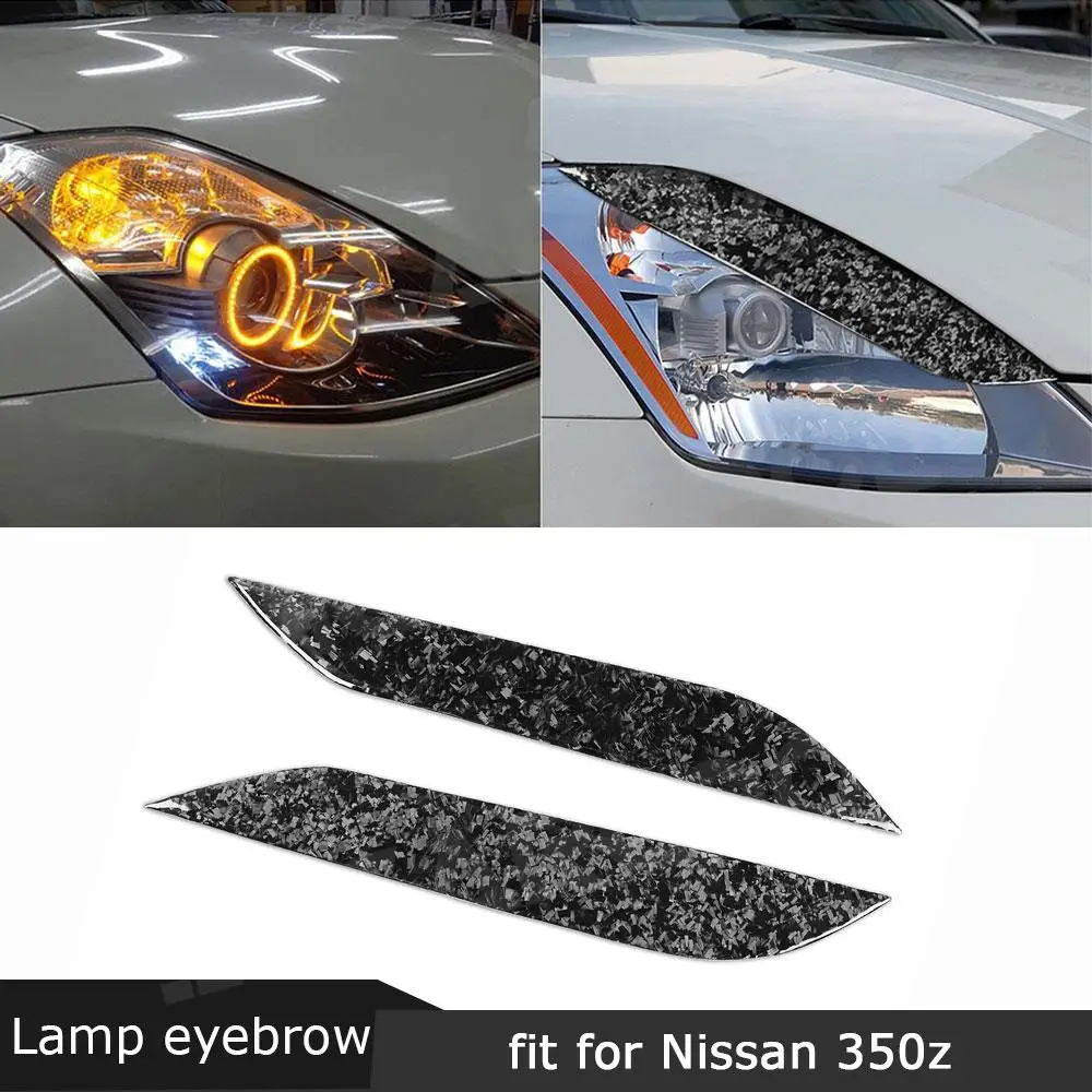 

Forged Carbon Fiber Eyebrow Headlight Covers for Nissan 350z 2006-2009 Front Bumper Eyelids Car Styling