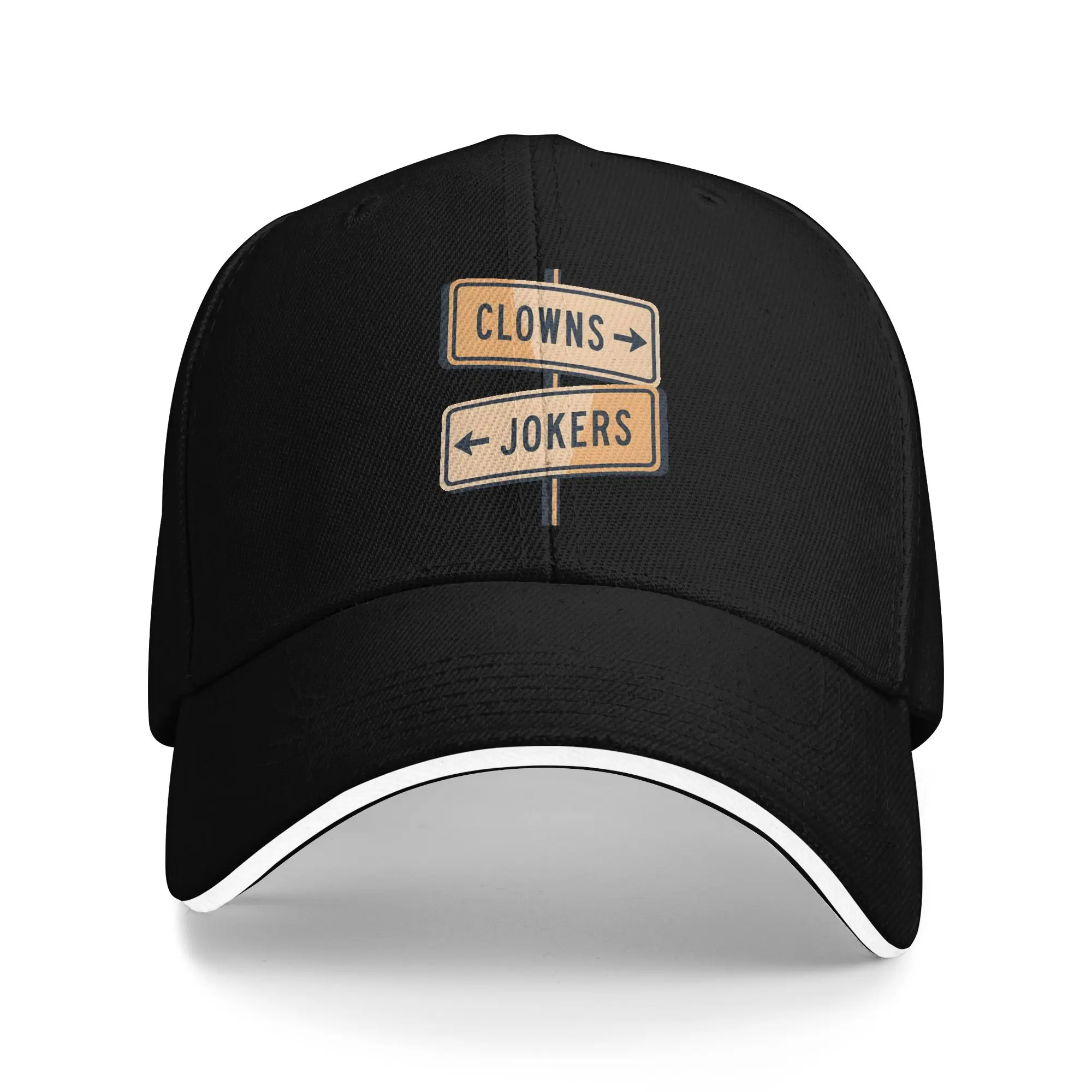 Direction Clowns to The Left Jokers to The Right Outfits Men Women Baseball Caps Hat Unique Design Formal Headwear Adjustable