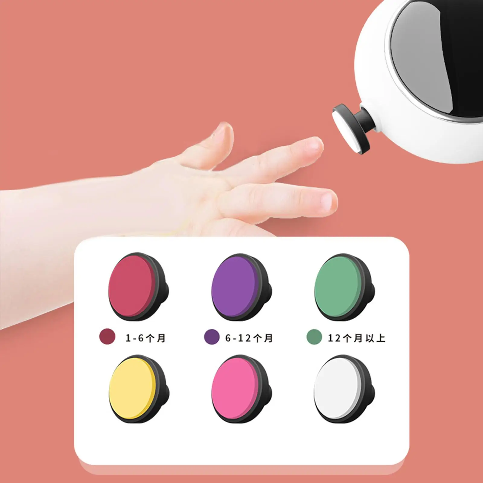 6 ferramentas de manicure aparador de unhas de polimento substituível para branco interno