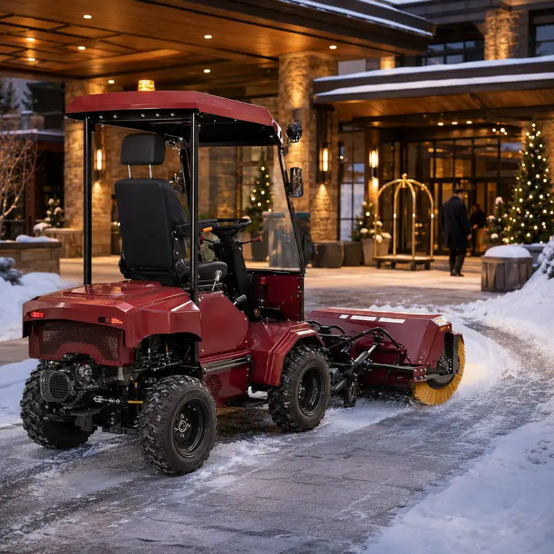 Customized High Performance Snow Cleaning Machine for Smooth Surface Clearing Snow Sweeper for Community Roads