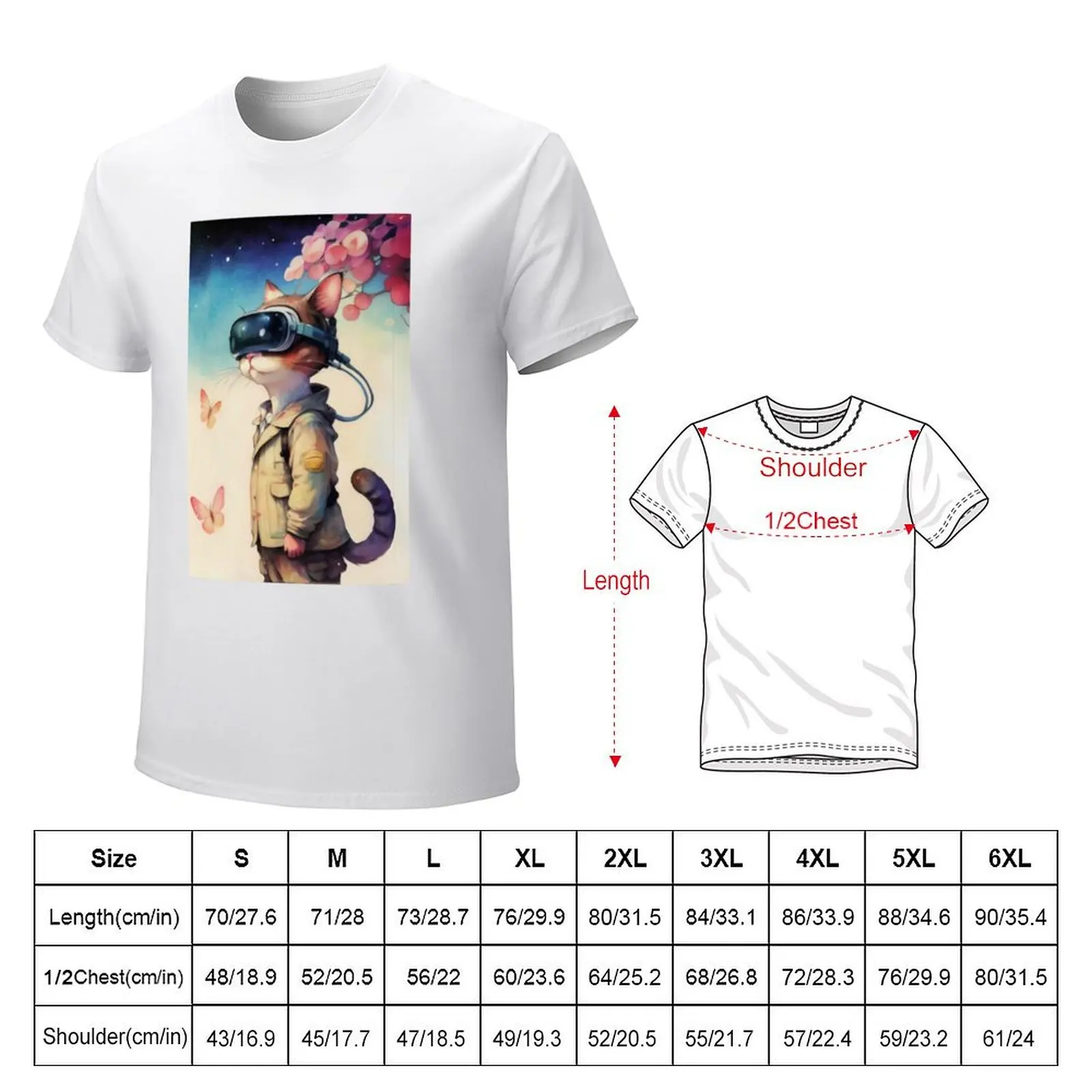 Apple vision Cat Wearing Metaverse Glasses 2 T-Shirt cute tops boys whites funnys mens plain t shirts