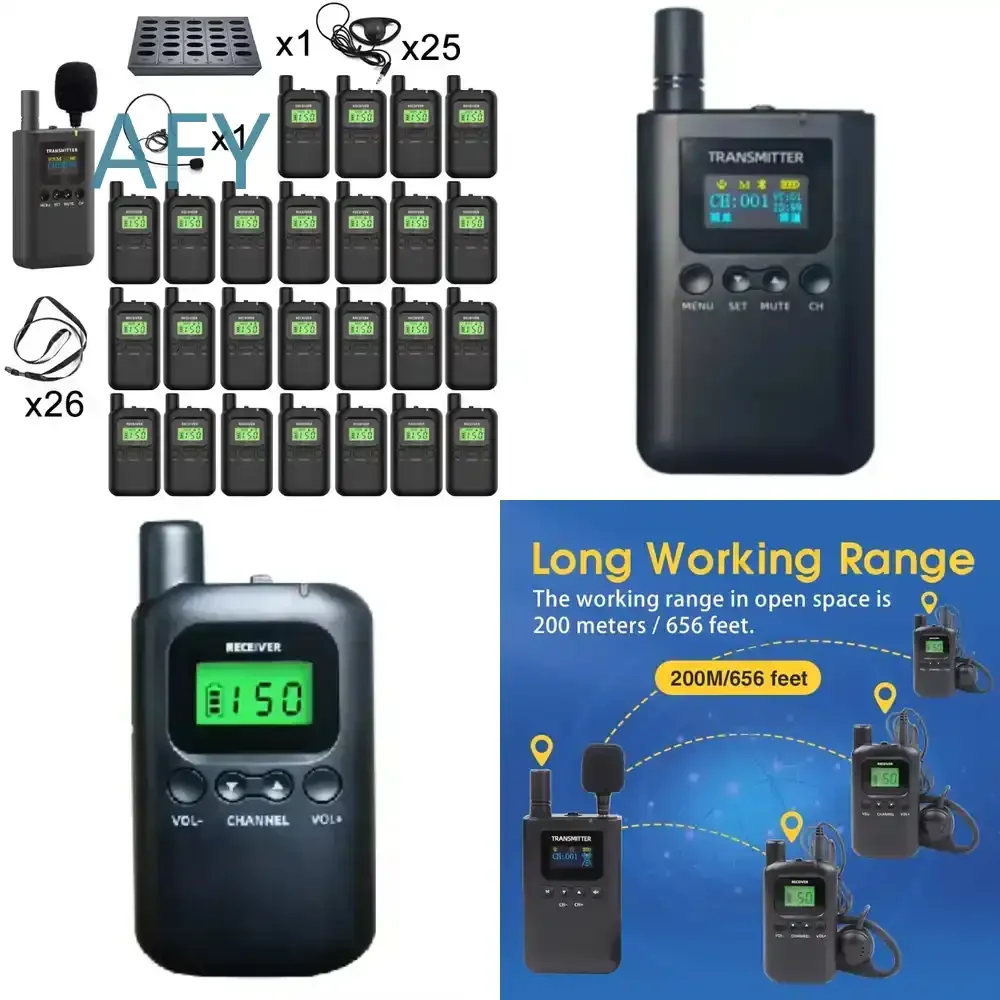 Wireless 8510T 8210R Radio Guide System for Museum Church Conference Teaching Tourism Training Tour Guide Equipment Audio