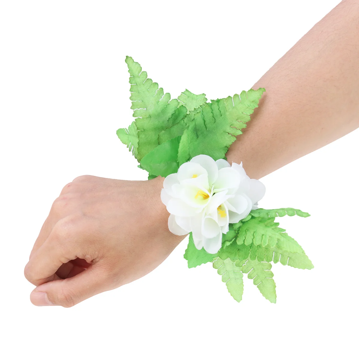 2 pçs havaí desempenho pulseira guirlanda dança decoração folha verde guirlanda para menina mulher senhora (verde)