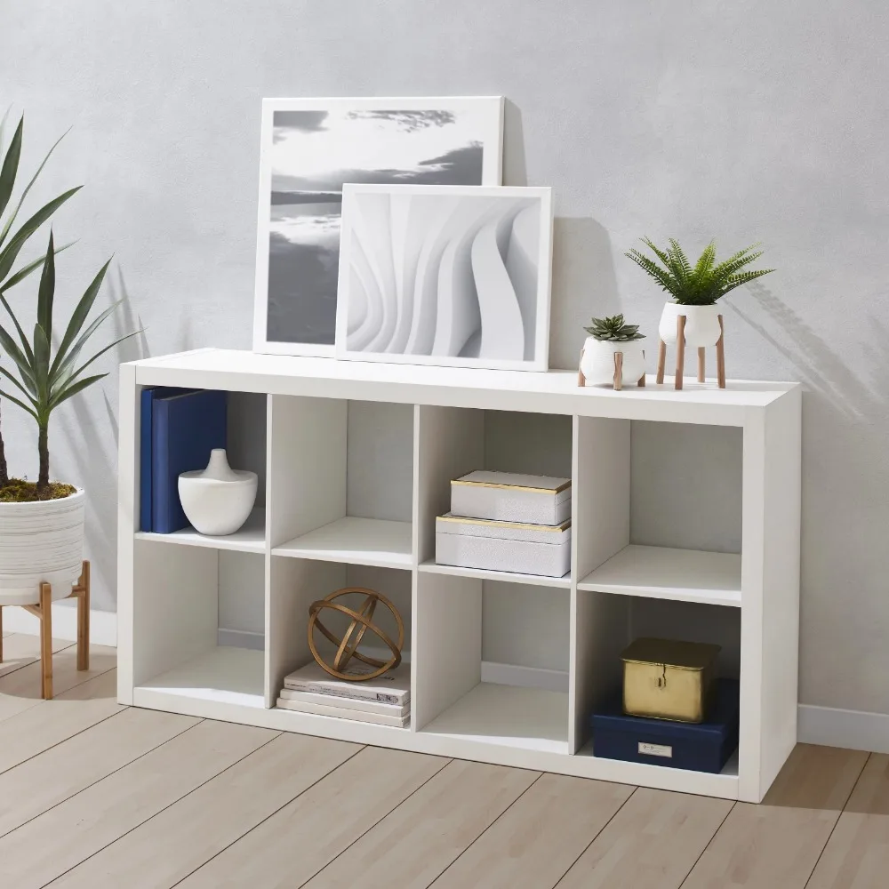 Estante Móveis 8-Cube Storage Organizer, Biblioteca Shelf, Modern Living Room Furniture, Librero Estante & Magazine Racks para Casa