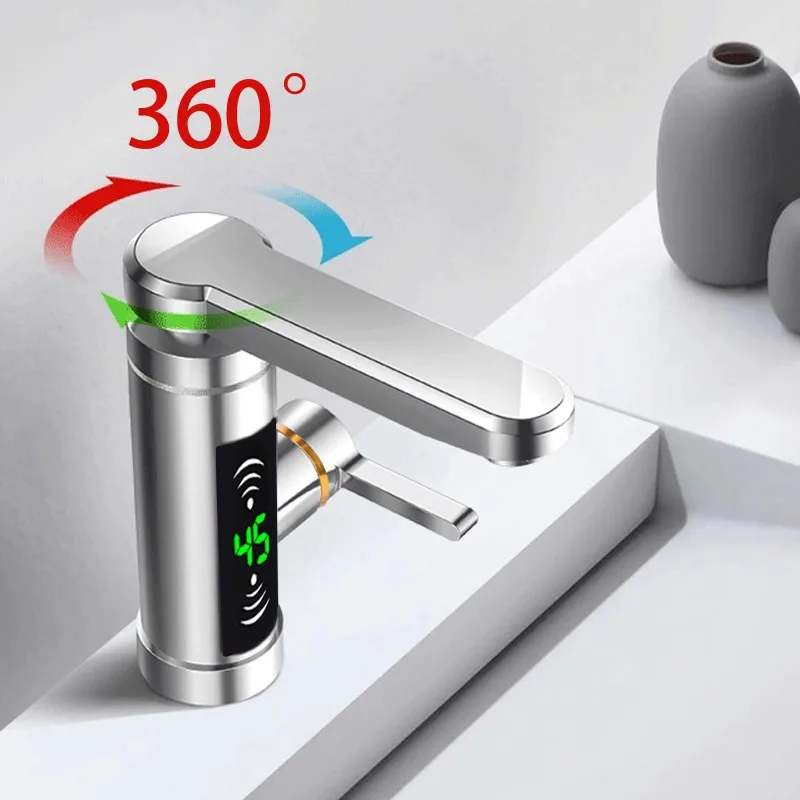 Electric Hot Water Faucet Instant Heating Type Kitchen Hot And Cold Small Kitchen Treasure Quick Heat EU Version