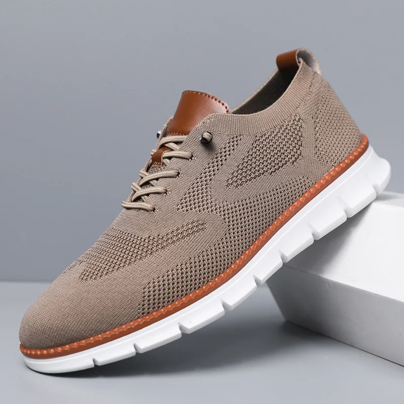 Men's Sneakers Casual Breathable Flat Shoes Outdoor Light Comfortable Anti-Slip Sports Walking Shoes