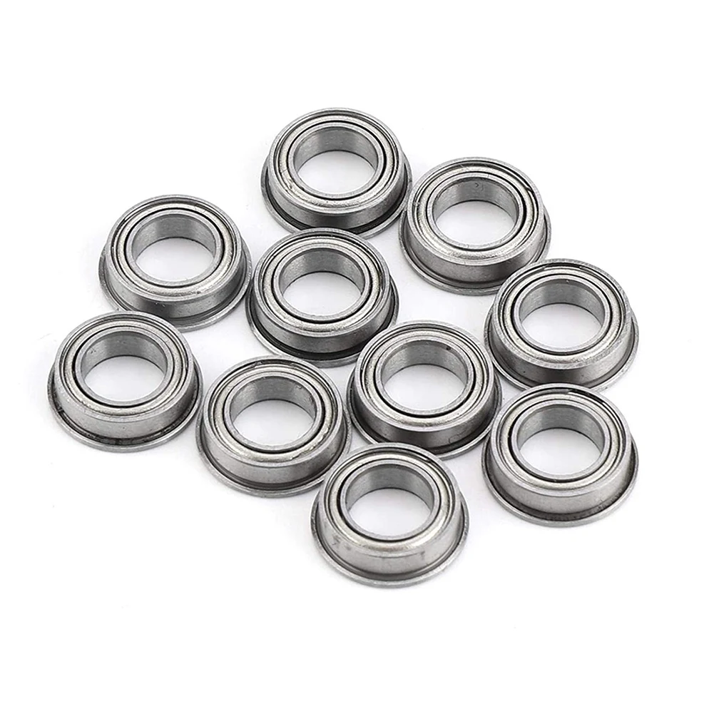 10Pcs Flanged Ball Bearings ID 6mm OD 10mm MF106ZZ Mini Size Stainless Steel U Type Groove Pulley Low Noise Precision