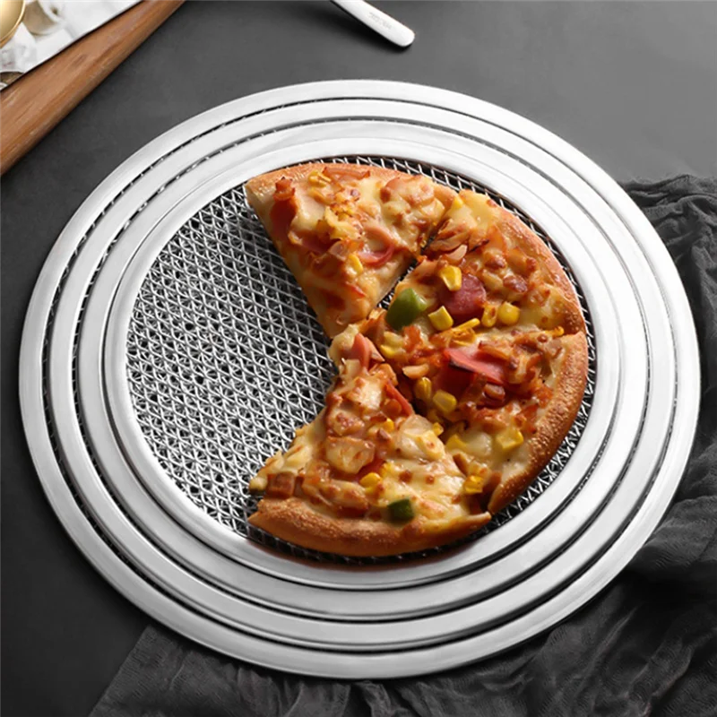 Aluminum Seamless Rim Pizza Baking Screen - Perfect Crisp, Enhanced Airflow-New