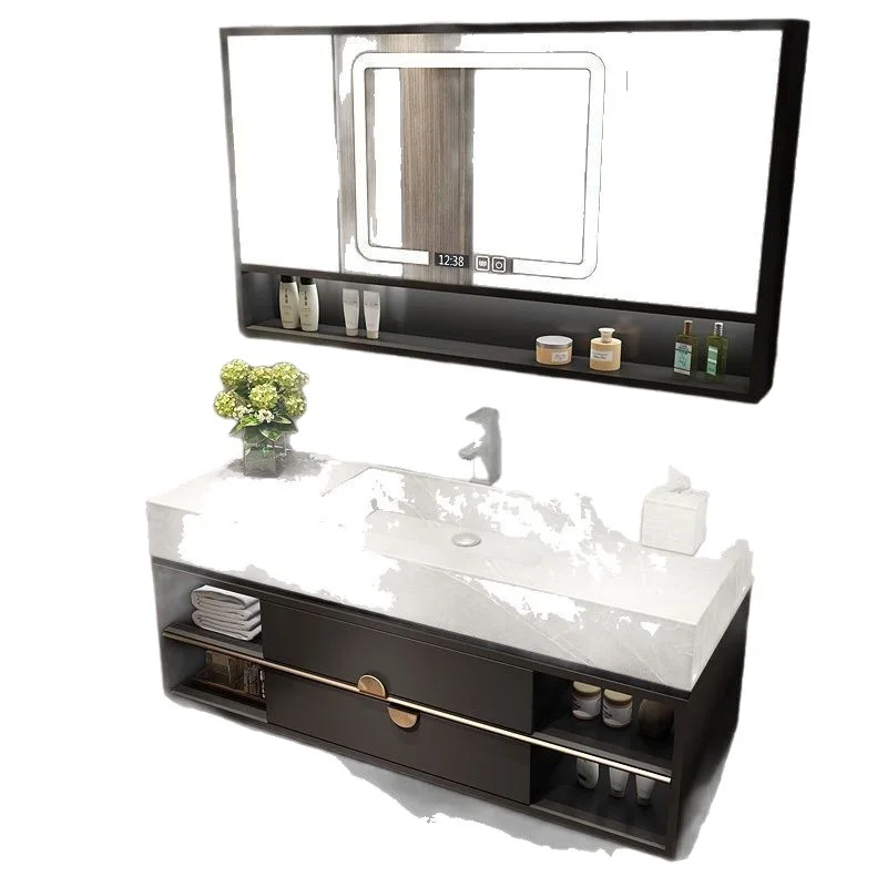 

sink, face basin cabinet, bathroom, washstand, light luxury, rock slab