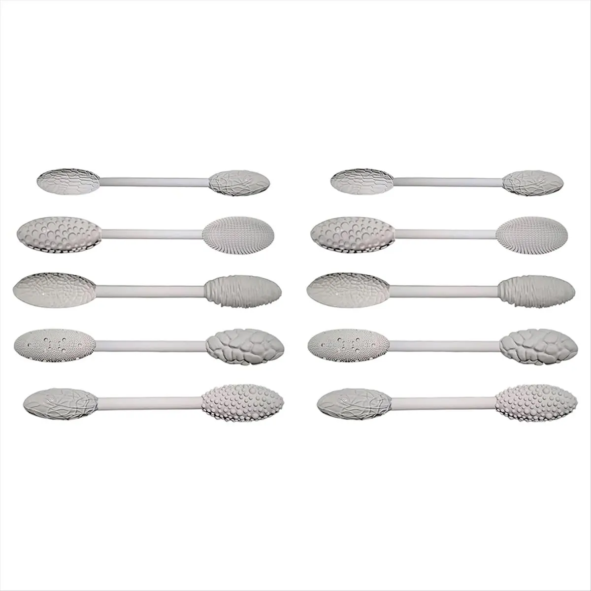 AA77 NEW  10pcs Texture Tool Sets for Clay Art, Single / Double, Clay Texture Rolling Gadget, Emboss Plaids Hand Rollers