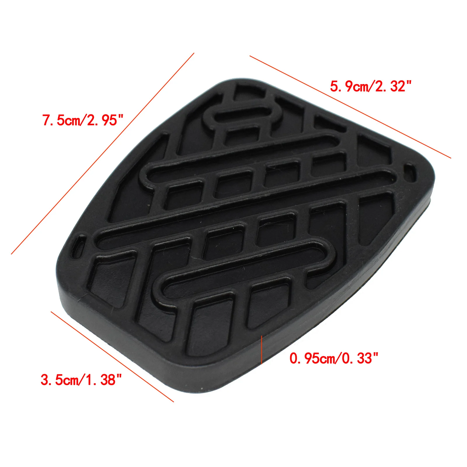 2Pcs 46531JD00A Brake Clutch Foot Pedal Pad Covers Set For Nissan Qashqai 2007 2008 2009 2010 2011 2012-2016 Rubber Non-Slip