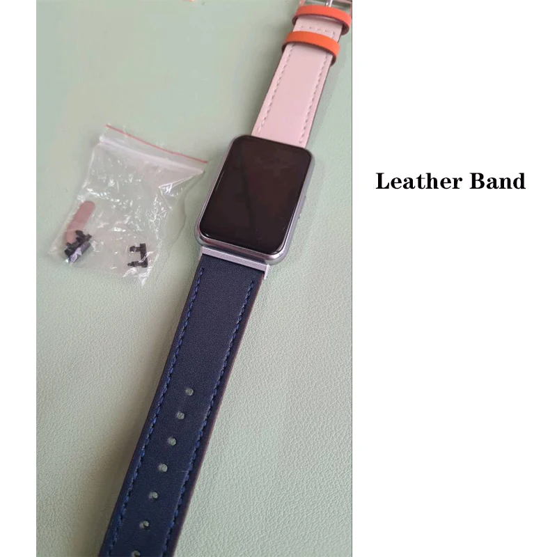 Leather Watch Band Strap With Connector for Huawei Watch Fit 2 new/ Fit2 Replacement Bracelet