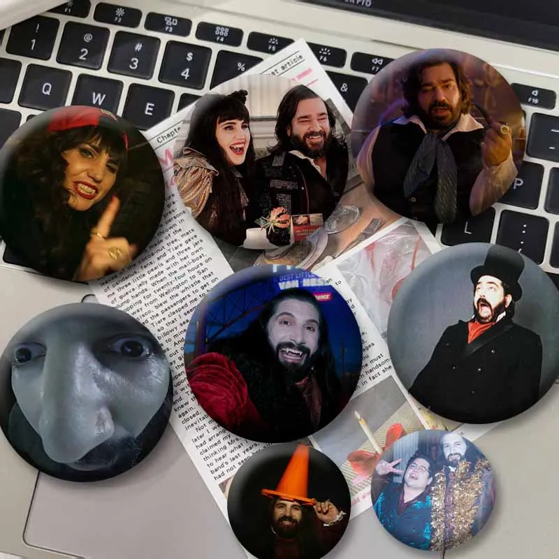 Horror Movie What We Do in The Shadows Nandor Button Pins Handmade Funny Brooch DIY Bag Jacket Hat Badge Jewelry Accessory Gifts