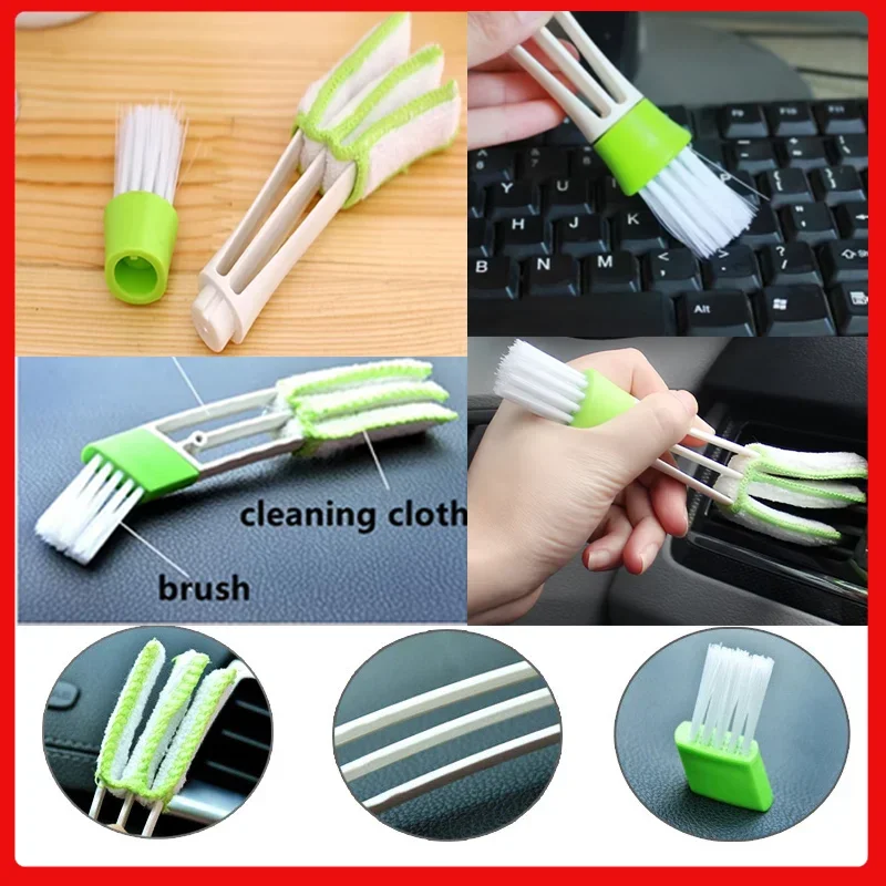 

1pc Car Air Outlet Detailing Cleaning Duster Brush New Universal Vent Brush Microfibre Grille Cleaner Auto Washing Accessories