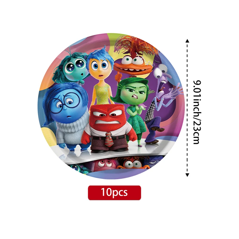 Disney Inside Out Birthday Decoration Cartoon Inside Out Party Paper Plates Napkins Cups Balloon Event Supplies Baby Shower Kids