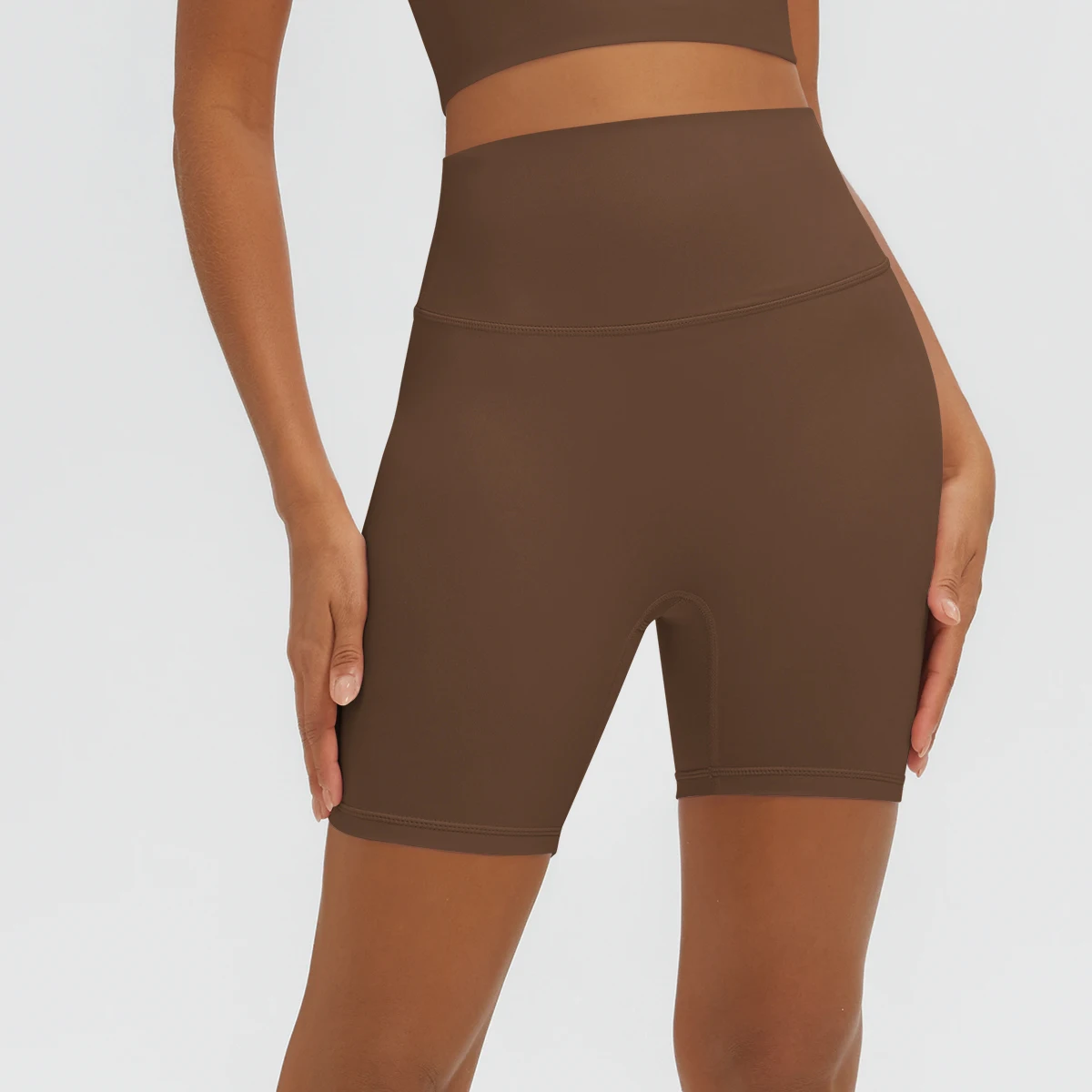 Damen Fitness Yoga Shorts Atmungsaktive Hüftformende Schnelltrocknende Sportshorts Sommer Gym Laufshorts mit Push-Up-Effekt für Frauen – Detail 7