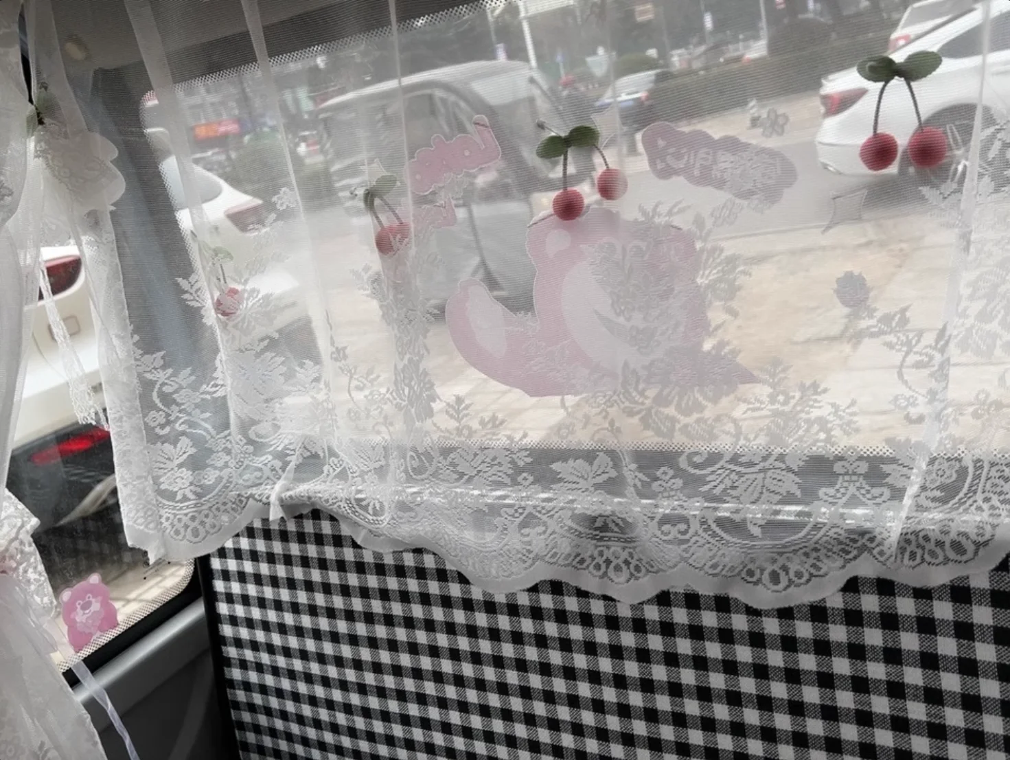 Rustic No Drill Lace Sheer Semi-Curtain, Short Curtain, Door Curtain, Sheer Panel, Country Kitchen Curtain, Room Divider Curtain