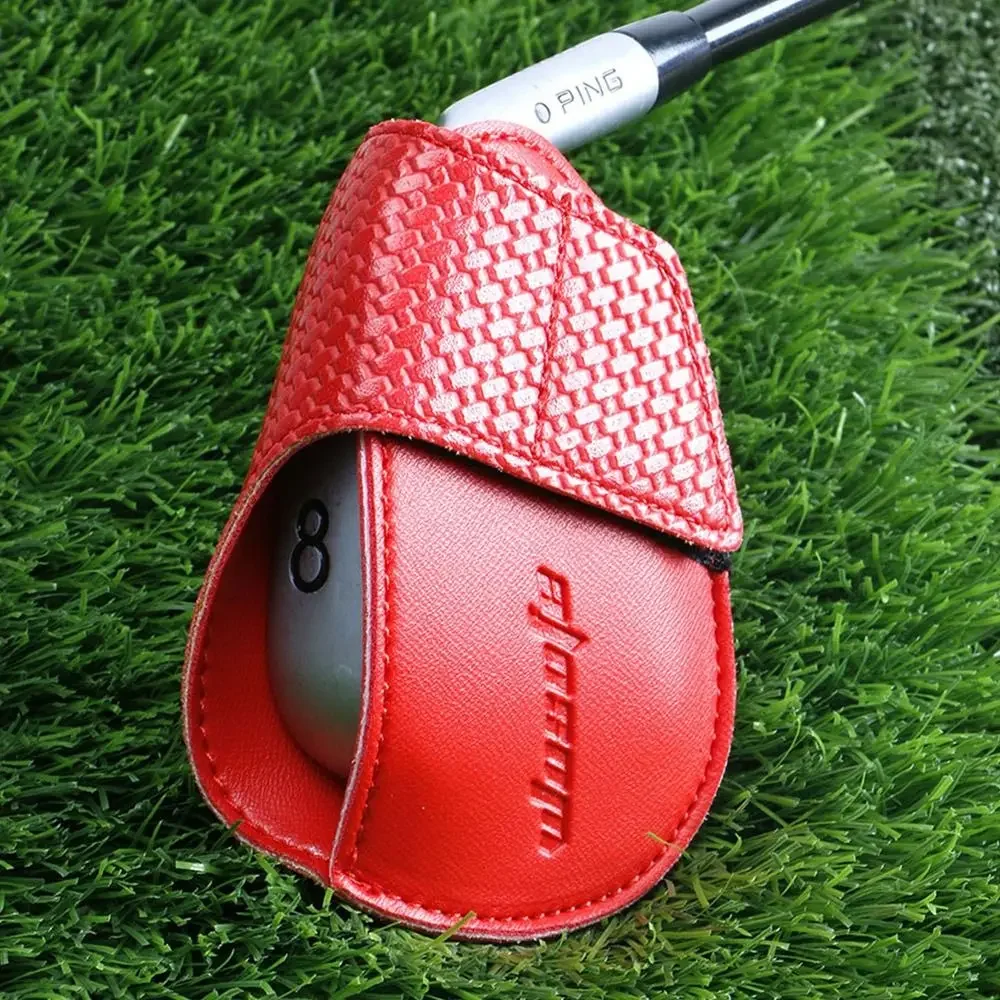 Outdoors PU Accessories Protective Headcover Golf Iron Head Cover Golf Rod Sleeve Golf Club Head Covers