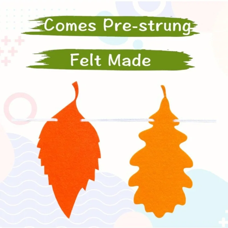 ورأى الخريف مابل ليف إكليل راية الشكر الديكور شنقا زخرفة لمستلزمات حفلة عيد ميلاد