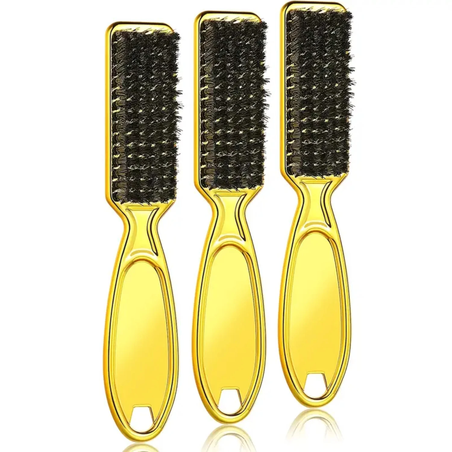 Set di lame per tagliacapelli nere professionali essenziali con spazzola in nylon da 3 pezzi - Kit di pulizia efficiente per tagliacapelli da barbiere - Strumento ideale f
