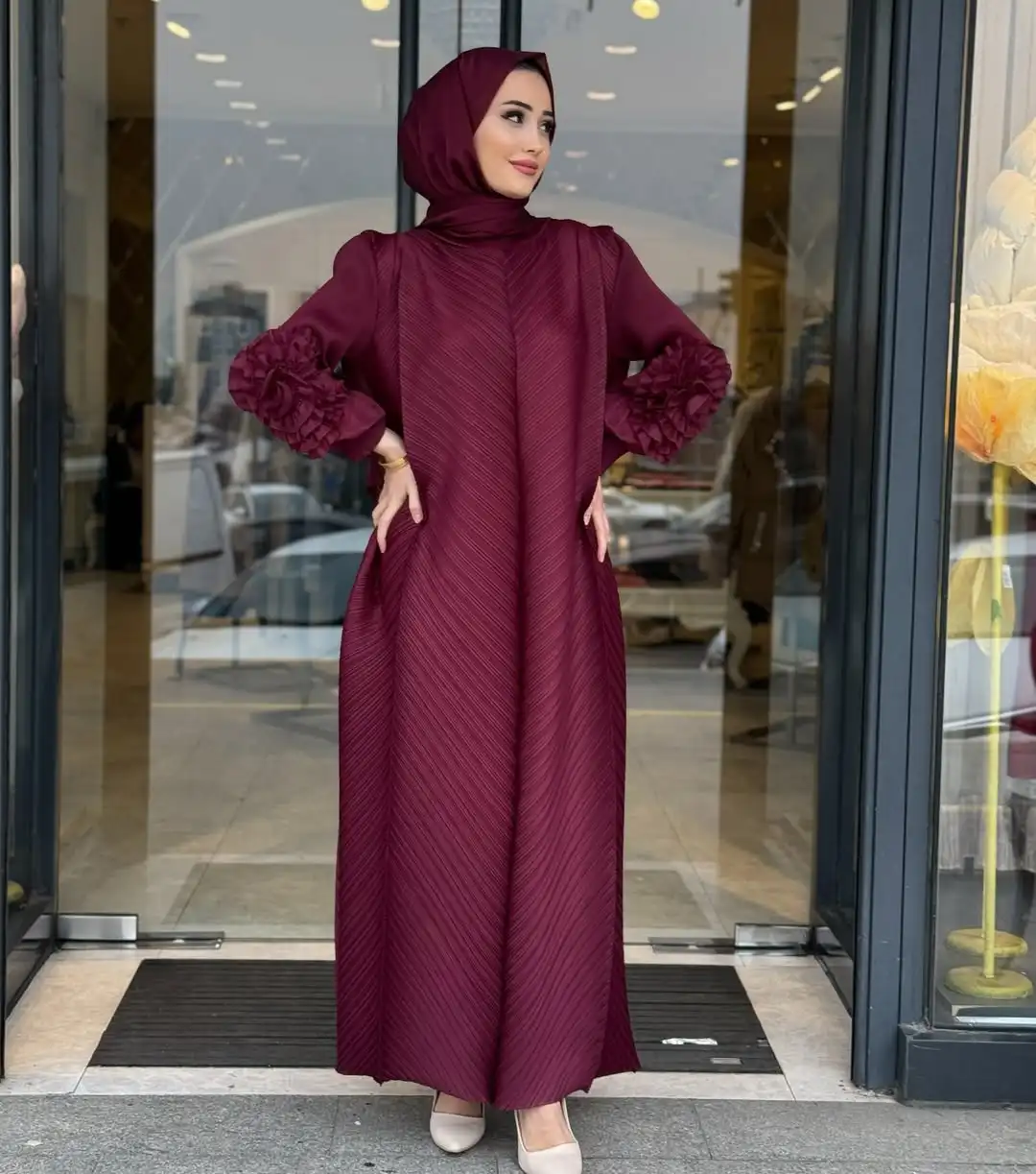 Plus Size Elegante Geplooide Jurken Voor Vrouwen Midden-Oosterse Kleding Luxe Avondfeest Dubai Prom Jurk Casual Vrouwelijke Mode